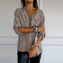 SparkleAura - Afslappet Patchwork Top Med Pailletter