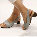 Jennifer – Elegante slingback sandaler med åben tå og blokhæl