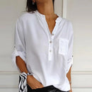 SparkleAura - Afslappet Patchwork Top Med Pailletter
