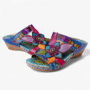 Madison – Kilesandaler med blomsterdetaljer og krydsremmedesign