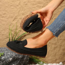 Sophia - Klassiske slip on loafers med kvastdetaljer og rund snude