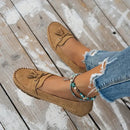 Sophia - Klassiske slip on loafers med kvastdetaljer og rund snude