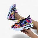 Amanda – Slip on sneakers med kileformet sål og blomsterbroderidetaljer