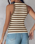 Amanda - Off shoulder tanktop med indbygget bh og rund halsudskæring