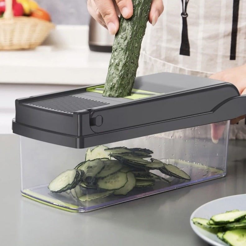 VegMaster – 12 i 1 Multifunktionelt rivejern til grøntsager og frugt
