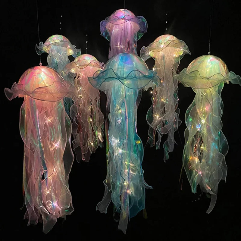 JellyGlow - Fortryllende vandmand LED natlampe med beroligende glød og blid bevægelse