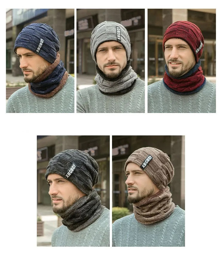 KnitField - Todelt sæt med matchende hue og rund hals tørklæde