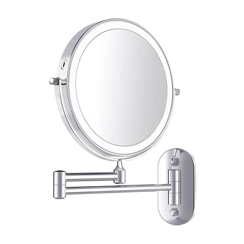 MirrorLux - Vægmonteret LED Makeup Spejl med Justerbar belysning og USB opladning
