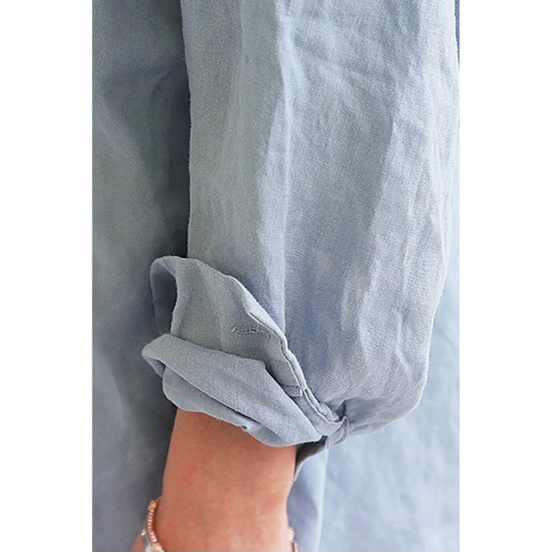 Zariah – Elegant oversized skjorte med lange ærmer og knapper foran