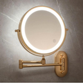 MirrorLux - Vægmonteret LED Makeup Spejl med Justerbar belysning og USB opladning