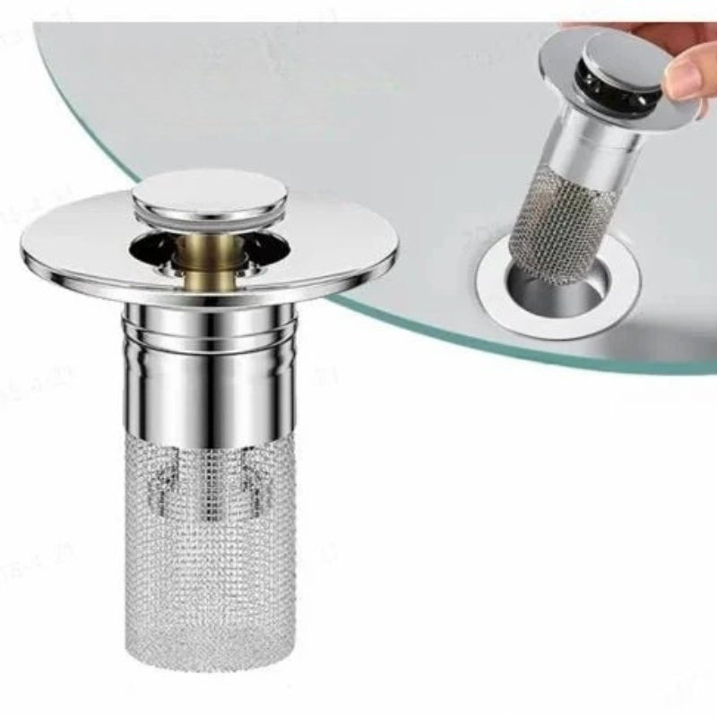 ClearFlow - 2-i-1 Afløbsprop med Hår- og Skraldefanger