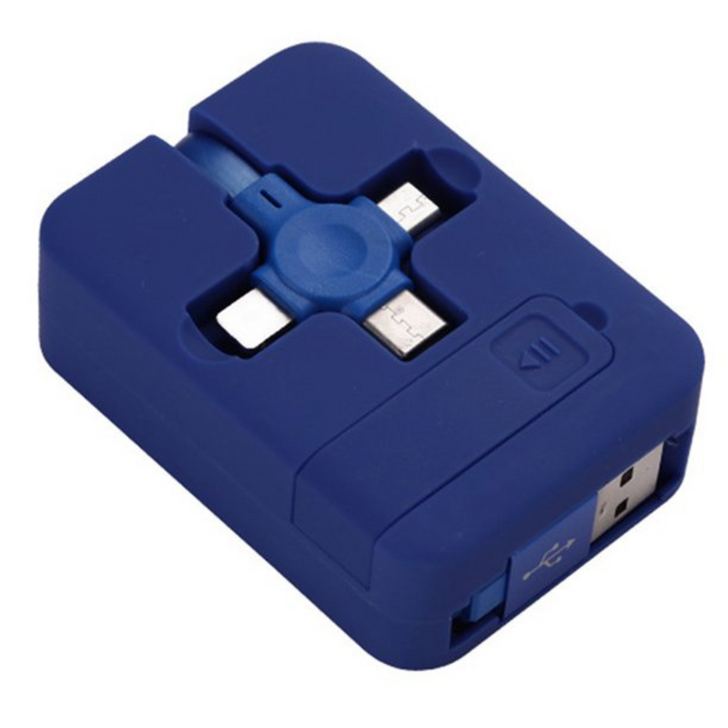 FlexCharge - 3 i 1 USB opladerkabel med kompakt og bærbart design
