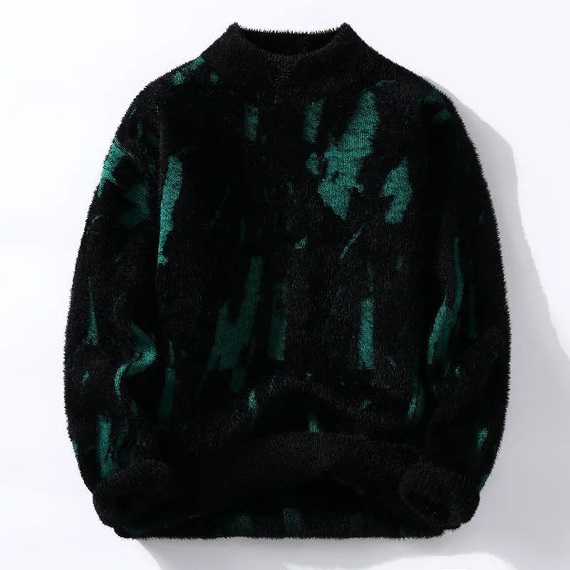Danial – Stilfuld printet sweater med lange ærmer og klassisk rund halsudskæring