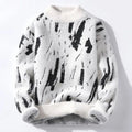 Danial – Stilfuld printet sweater med lange ærmer og klassisk rund halsudskæring