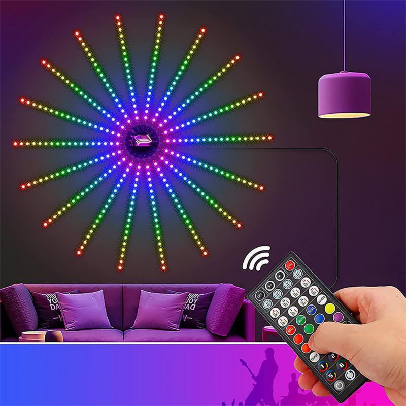 GlowArt - LED væglampe med justerbare farver og fjernbetjening