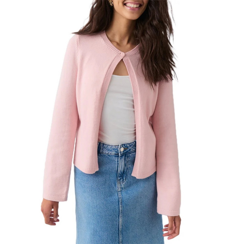 Deborah – Moderne cardigan med lange ærmer og en knaplukning