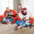 KidPlay – Fjernstyret flyvende jet med levende lys og 360° rotationsmuligheder
