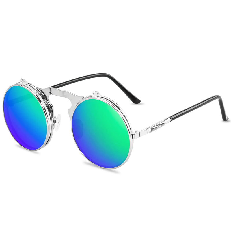 FlipCore – Runde flip up solbriller med cirkelformet glas og UV400 design