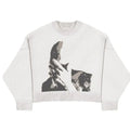 Anna – Langærmet sweater med rund halsudskæring og unikt print