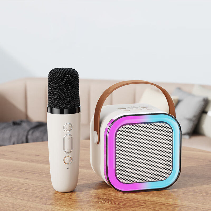 EchoWave - Bærbar mini-karaokemaskine med to trådløse mikrofoner og klar stereolyd