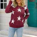 Celeste – Legesyg sweater med stjerneprint, rund halsudskæring og lange ærmer