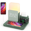 GlowDock - 4 i 1 trådløs oplader med alarm og justerbar lampe