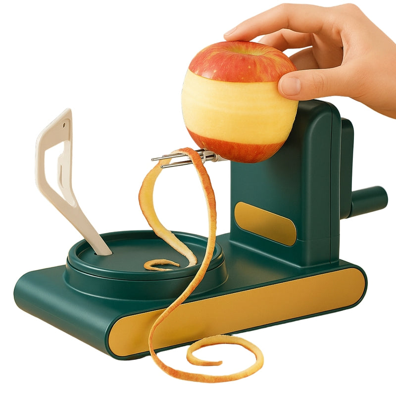 GlideTurn - Håndsvingsskræller til frugt og grøntsager med bordmontering