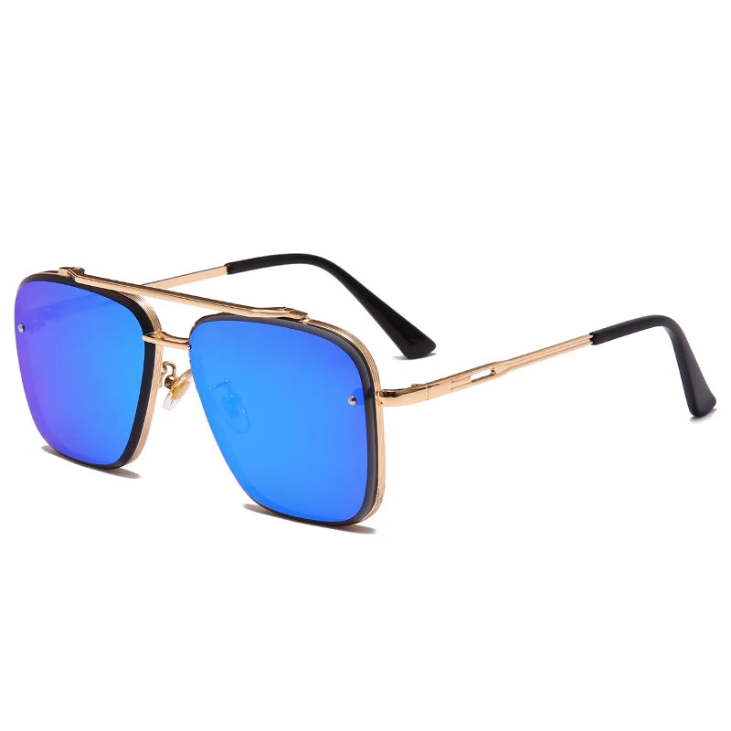 ViewTrail – Firkantede solbriller med aviator inspireret og gradient linsedesign
