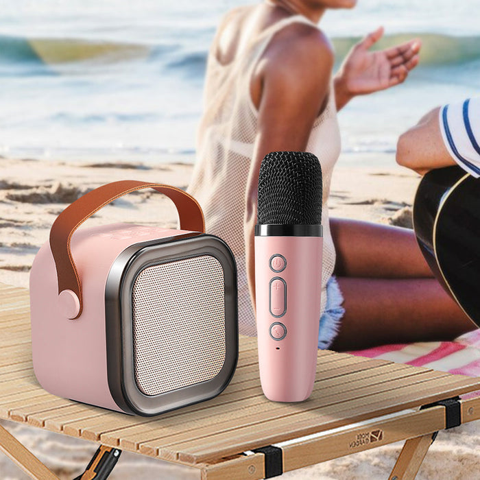 EchoTune – Mini karaoke højttaler med trådløse mikrofoner til sangsjov derhjemme