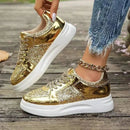 Nova – Glitrende sneakers med chunky sål og polstret indersål