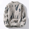 Danial – Stilfuld printet sweater med lange ærmer og klassisk rund halsudskæring