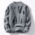 Danial – Stilfuld printet sweater med lange ærmer og klassisk rund halsudskæring