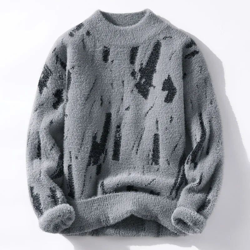 Danial – Stilfuld printet sweater med lange ærmer og klassisk rund halsudskæring
