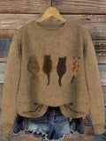 Nina - afslappet fit sweater med rund halsudskæring og ribbet trim