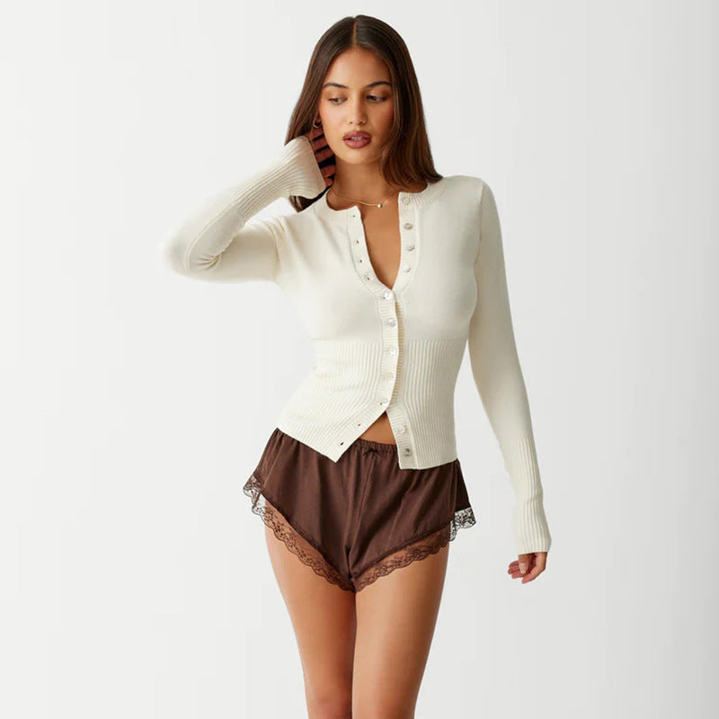 Hannah – Slim fit cardigan med lange ærmer og knaplukning