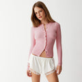 Hannah – Slim fit cardigan med lange ærmer og knaplukning