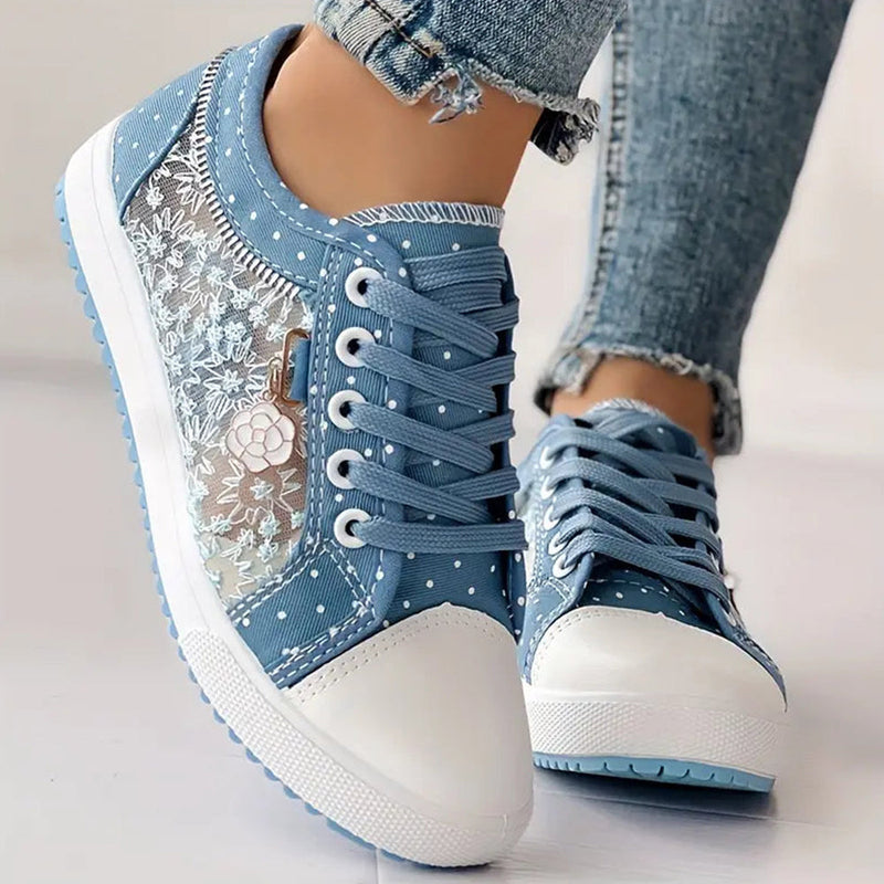 Luna - Sneakers med Justerbar Pasform med Polstret Sål