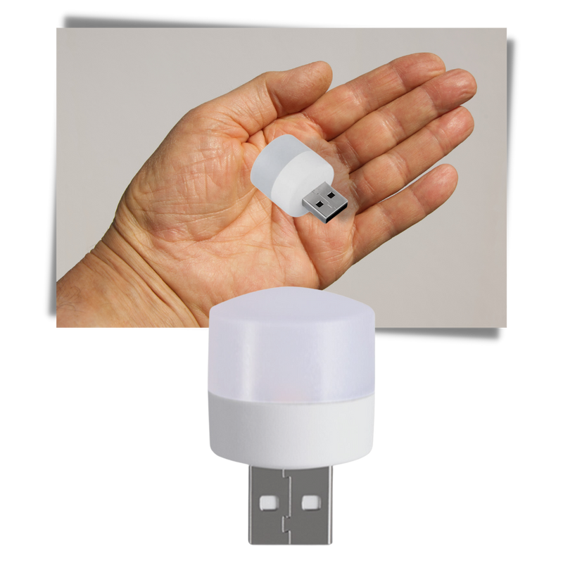 GlowMini – Mini usb led lampe med bærbart stik