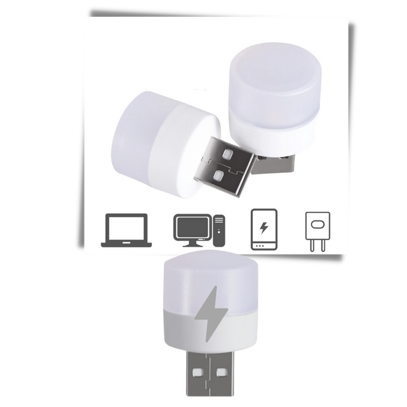 GlowMini – Mini usb led lampe med bærbart stik