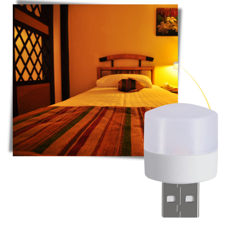 GlowMini – Mini usb led lampe med bærbart stik