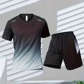 Jaxon – Sportssæt med kortærmet skjorte og shorts med elastisk talje