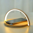 GlowVerge - Multifunktionel bordlampe med trådløs oplader og telefonholder