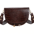 Isla – Kompakt crossbody-taske med præget tekstur og justerbare stropper