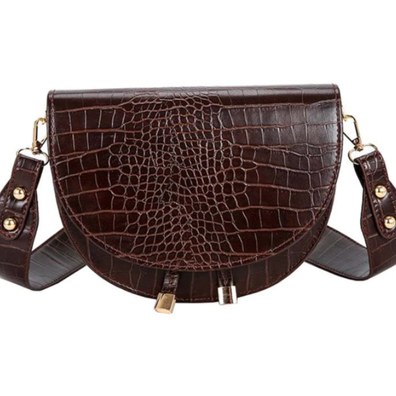 Isla – Kompakt crossbody-taske med præget tekstur og justerbare stropper