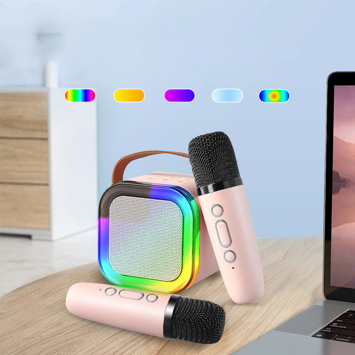 EchoTune – Mini karaoke højttaler med trådløse mikrofoner til sangsjov derhjemme