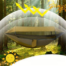 CampNest – Dobbelt hængekøje med myggenet og hurtigudløser