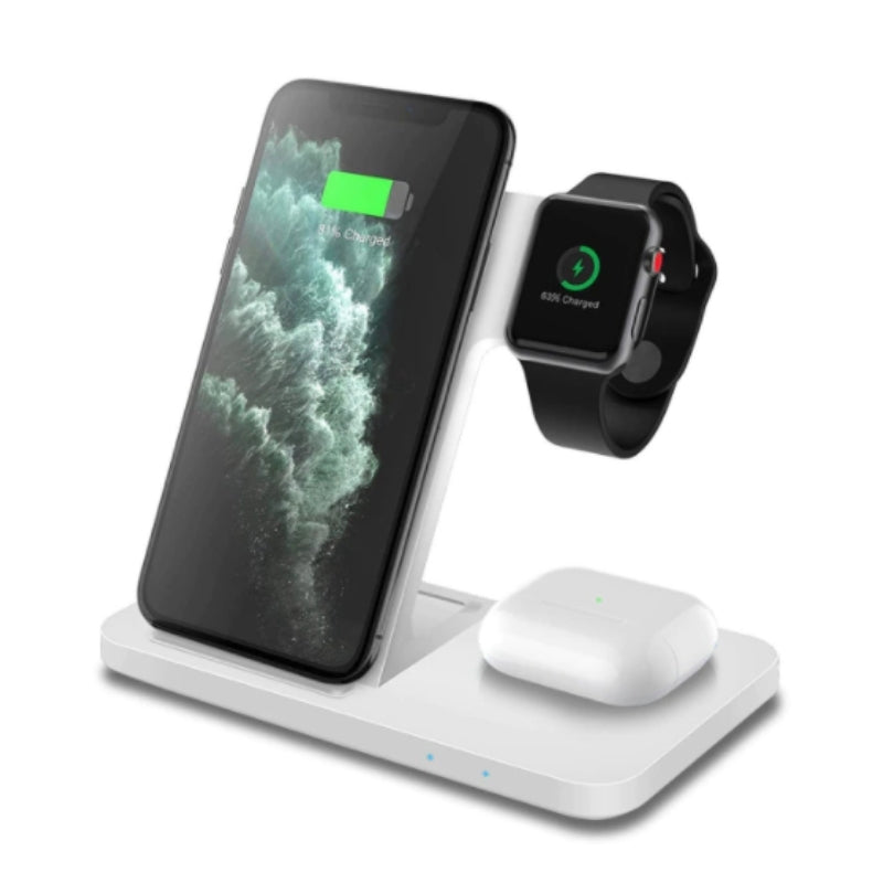 PowerNest – 3 i 1 Trådløs oplader med skridsikker og holdbar overflade
