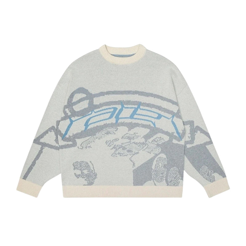 Helen – Langærmet sweater med rund hals og unikt design