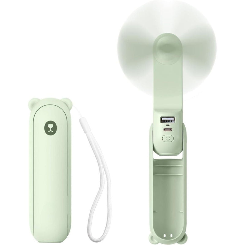 ChillVault - USB genopladelig mini blæser med lommelygte og powerbank