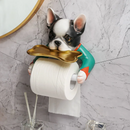 Rollover – Hundeformet toiletpapirholder med hylde til badeværelsesdekoration